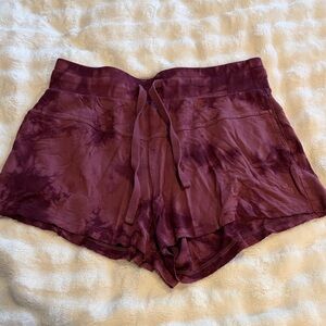 JoyLab Maroon Tie-Dye Athletic Lounge Shorts